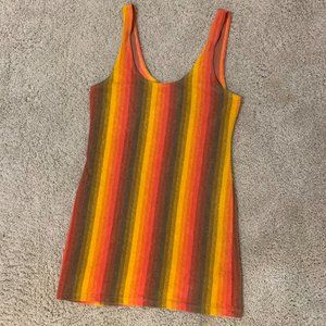 Urban Outfitters Ecote Terry Cloth Rainbow Dress
